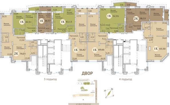 
  Продается 3-комн. квартира 155.3 м², в ЖК Заельцовский. Фото 22.