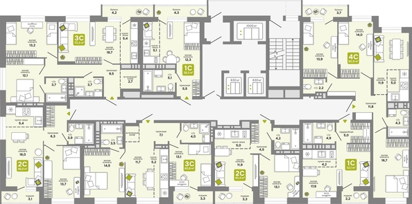 
  Продается 4-комн. квартира 80.9 м², в ЖК Счастливый квартал, дом 2. Фото 1.