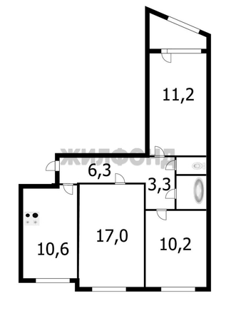 
  Продается 3-комн. квартира 62.2 м². Фото 28.