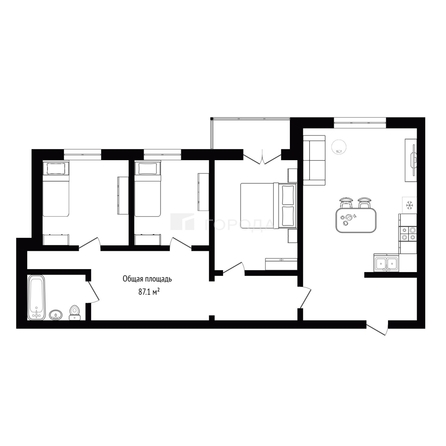 
  Продается 4-комн. квартира 87.1 м². Фото 23.