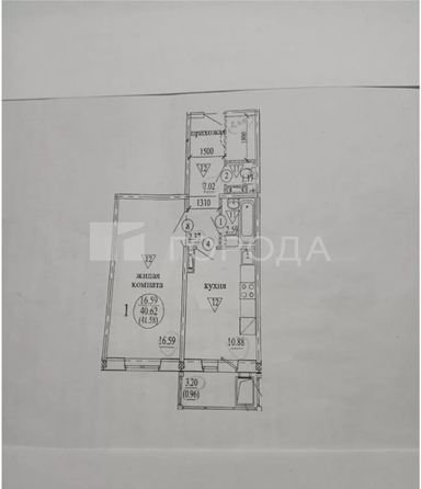 
  Продается 1-комн. квартира 40.62 м². Фото 14.