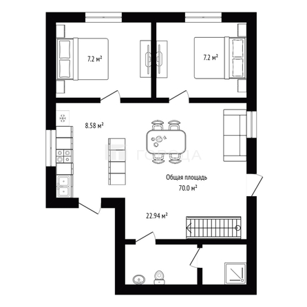 
  Продается коттедж 100 м². Фото 30.