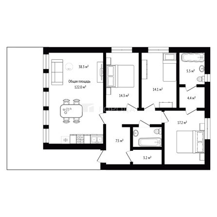 
  Продается коттедж 122 м². Фото 39.