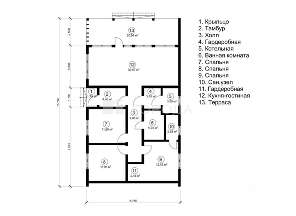 
  Продается дом 119.8 м², в КП Сибирские просторы. Фото 51.