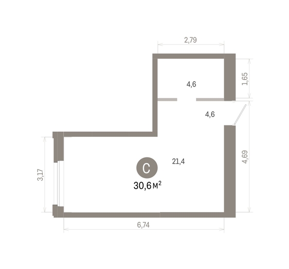 
  Продается студия 30.55 м², в ЖК Город на озере. Фото 2.