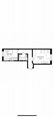 
  Продается 1-комн. квартира 34.5 м². Фото 11.
