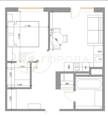 
  Продается 2-комн. квартира 40 м², в ЖК Комета - Октябрьский. Фото 8.