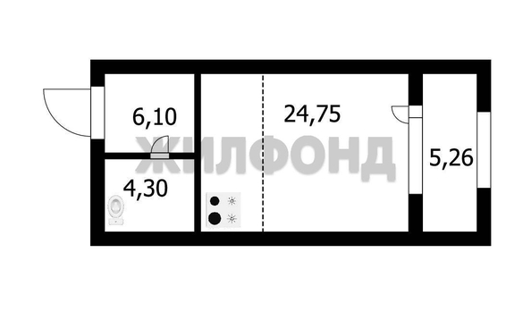 
  Продается 1-комн. квартира 35 м². Фото 12.