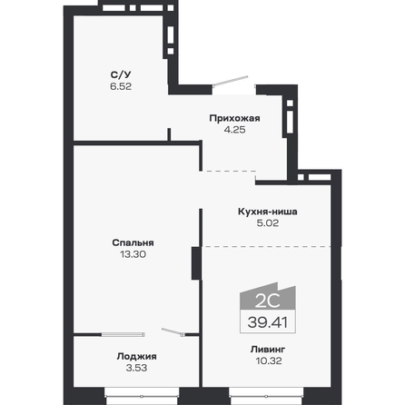 
  Продается 2-комн. квартира 39.41 м², в ЖК Базилик, дом 2. Фото 1.