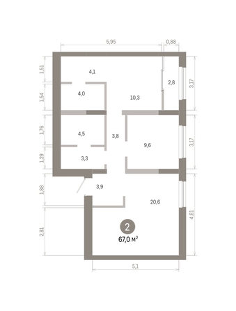 
  Продается 2-комн. квартира 66.95 м², в ЖК Европейский берег, дом 46. Фото 1.