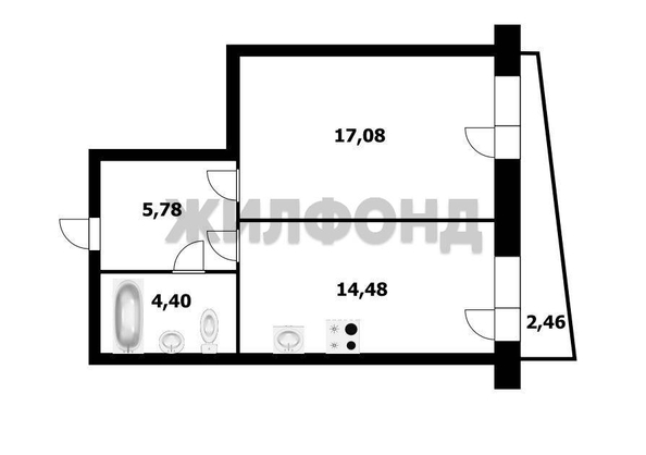 
  Продается 1-комн. квартира 41.74 м². Фото 9.