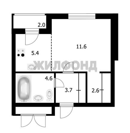 
  Продается студия 27.9 м². Фото 9.