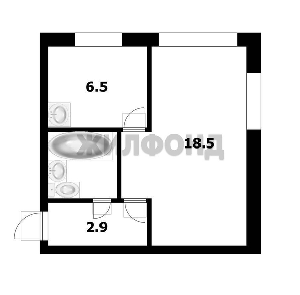 
  Продается 1-комн. квартира 31.9 м². Фото 10.