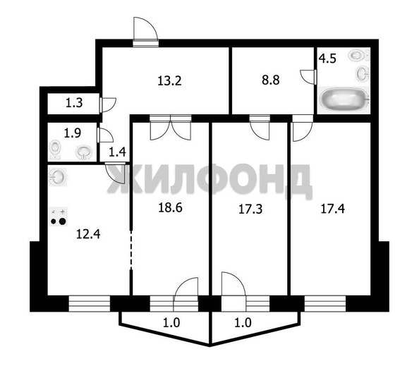 
  Продается 3-комн. квартира 98.8 м². Фото 15.