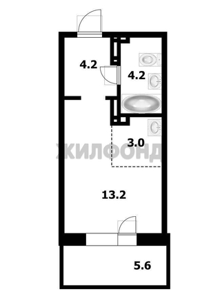 
  Продается студия 25.8 м², в ЖК Лето, дом 2. Фото 8.