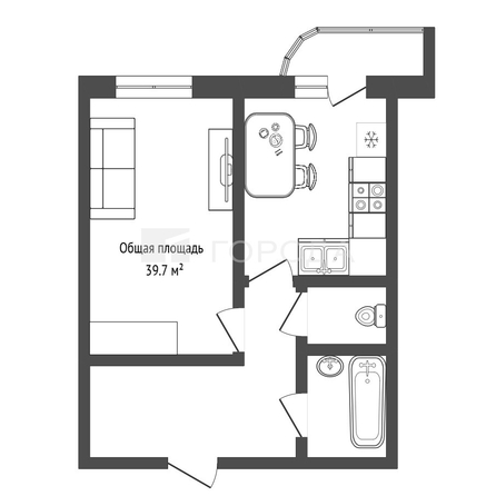 
  Продается 1-комн. квартира 39.7 м². Фото 28.