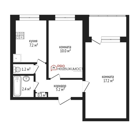 
  Продается 2-комн. квартира 43 м². Фото 2.