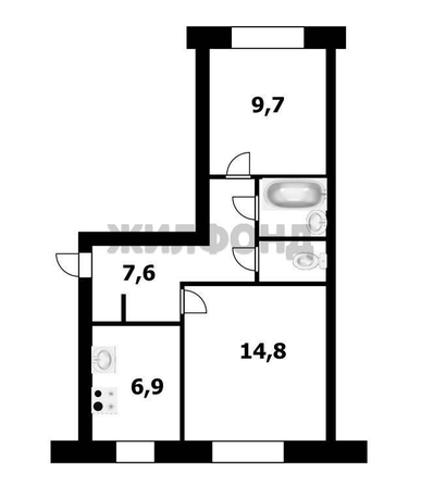 
  Продается 2-комн. квартира 42.8 м². Фото 1.