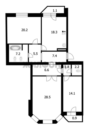 
  Продается 3-комн. квартира 113.8 м². Фото 13.