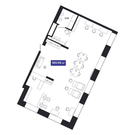 
  Продается офис 120.76 м², в АО Гагарин Сити. Фото 1.