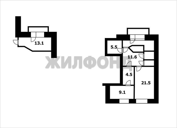 
  Продается 3-комн. квартира 82.3 м². Фото 18.