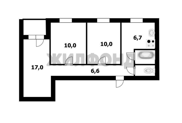 
  Продается 3-комн. квартира 56.2 м². Фото 4.