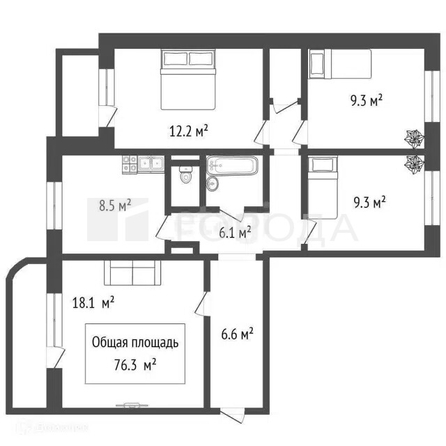 
  Продается 4-комн. квартира 80.2 м². Фото 10.