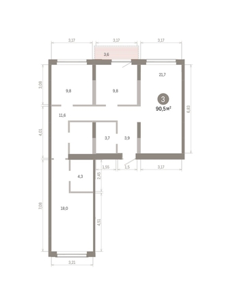 
  Продается 3-комн. квартира 90.5 м², в ЖК Европейский берег, дом 46. Фото 1.