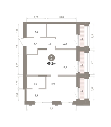 
  Продается 2-комн. квартира 69.38 м², в ЖК Европейский берег, дом 32. Фото 1.