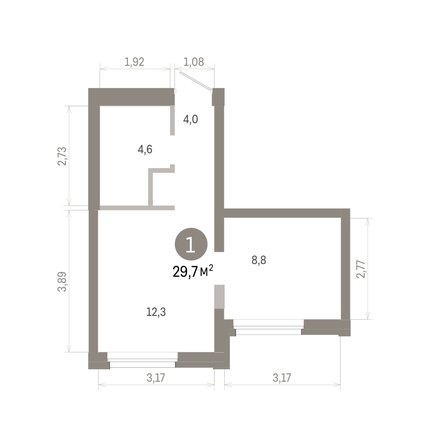 
  Продается 1-комн. квартира 29.72 м², в ЖК Город на озере. Фото 1.