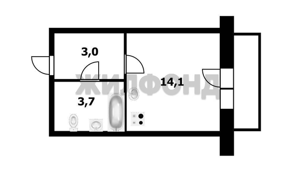 
  Продается студия 20.8 м². Фото 11.