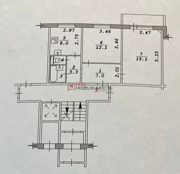 
  Продается 2-комн. квартира 53.1 м². Фото 34.