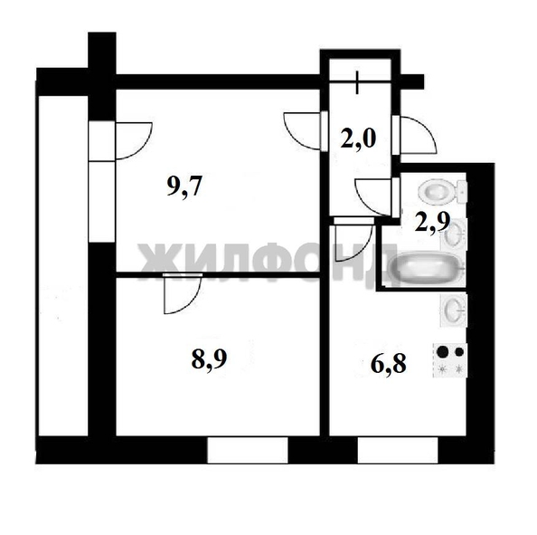 
  Продается 2-комн. квартира 31.2 м². Фото 14.