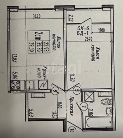 
  Продается 1-комн. квартира 39.3 м². Фото 1.
