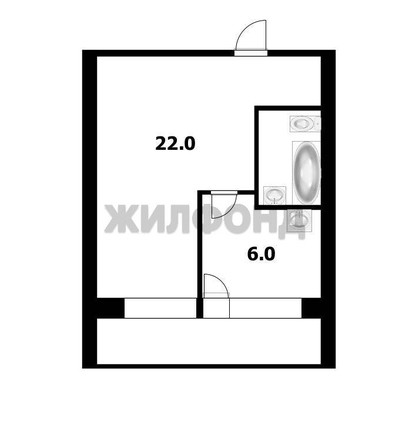 
  Продается 1-комн. квартира 32.3 м². Фото 13.