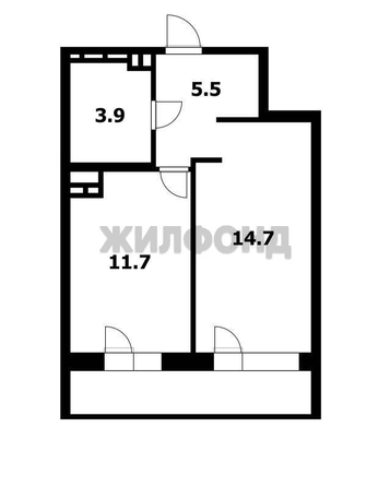 
  Продается 1-комн. квартира 35.8 м², в ЖК Горизонт, дом 1. Фото 9.