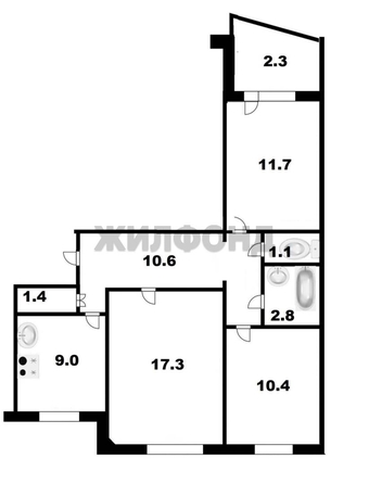 
  Продается 3-комн. квартира 66.6 м². Фото 25.