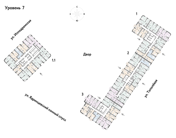 
  Продается 1-комн. квартира 43.37 м², в ЖК Страна.Тополевая, к 2. Фото 1.