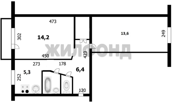 
  Продается 2-комн. квартира 45.5 м². Фото 33.