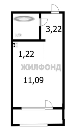 
  Продается студия 18 м², в МКР Чистая Слобода, дом 38. Фото 11.