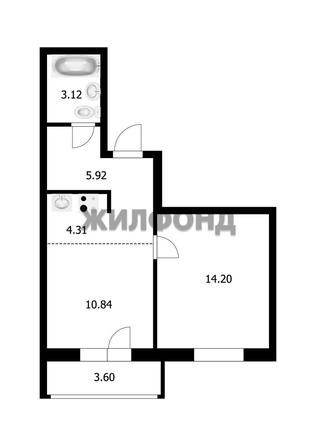 
  Продается 2-комн. квартира 45 м², в ЖК Ред Фокс, дом 2. Фото 4.