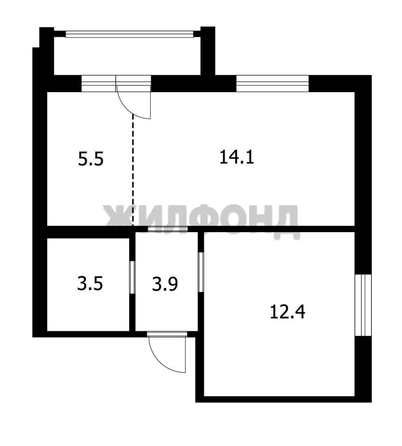 
  Продается 2-комн. квартира 39.4 м². Фото 12.