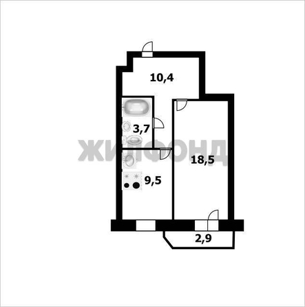
  Продается 2-комн. квартира 42.1 м². Фото 17.