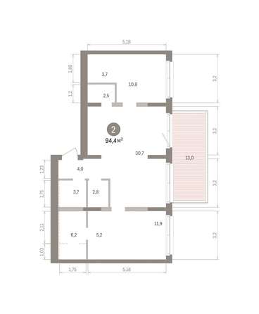 
  Продается 2-комн. квартира 94.42 м², в ЖК Европейский берег, дом 32. Фото 1.