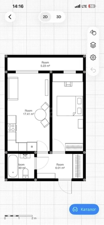 
  Продается 2-комн. квартира 38.5 м². Фото 10.
