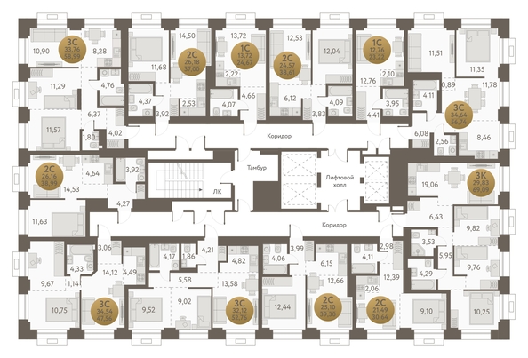 
  Продается 2-комн. квартира 38.61 м², в ЖК Урбан Пикс. Фото 1.