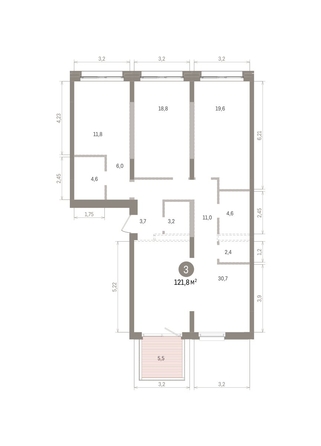 
  Продается 3-комн. квартира 121.81 м², в ЖК Европейский берег, дом 32. Фото 1.