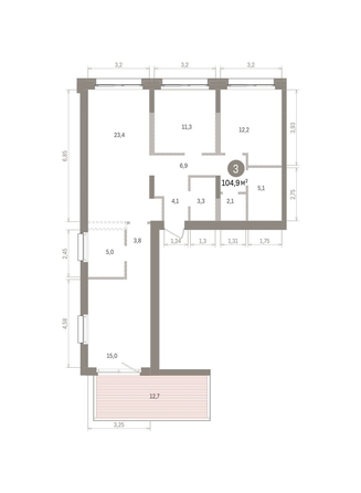 
  Продается 3-комн. квартира 104.89 м², в ЖК Европейский берег, дом 32. Фото 1.