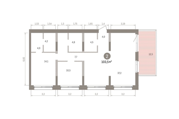 
  Продается 2-комн. квартира 103.46 м², в ЖК Европейский берег, дом 32. Фото 1.