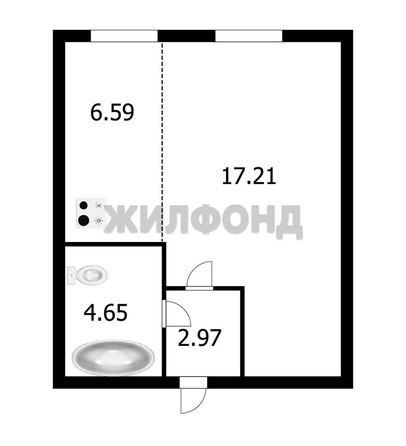 
  Продается студия 31.5 м². Фото 1.